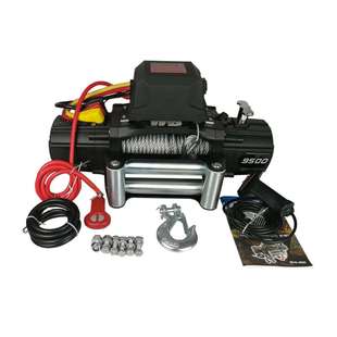 自救电动绞车 12v24v直流电动绞盘吊机 9500LBS 4309KG钢丝绳绞盘