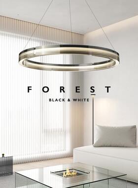 意式现代简约极简客厅吊灯玻璃LED餐厅卧室样板间高档北欧灯具