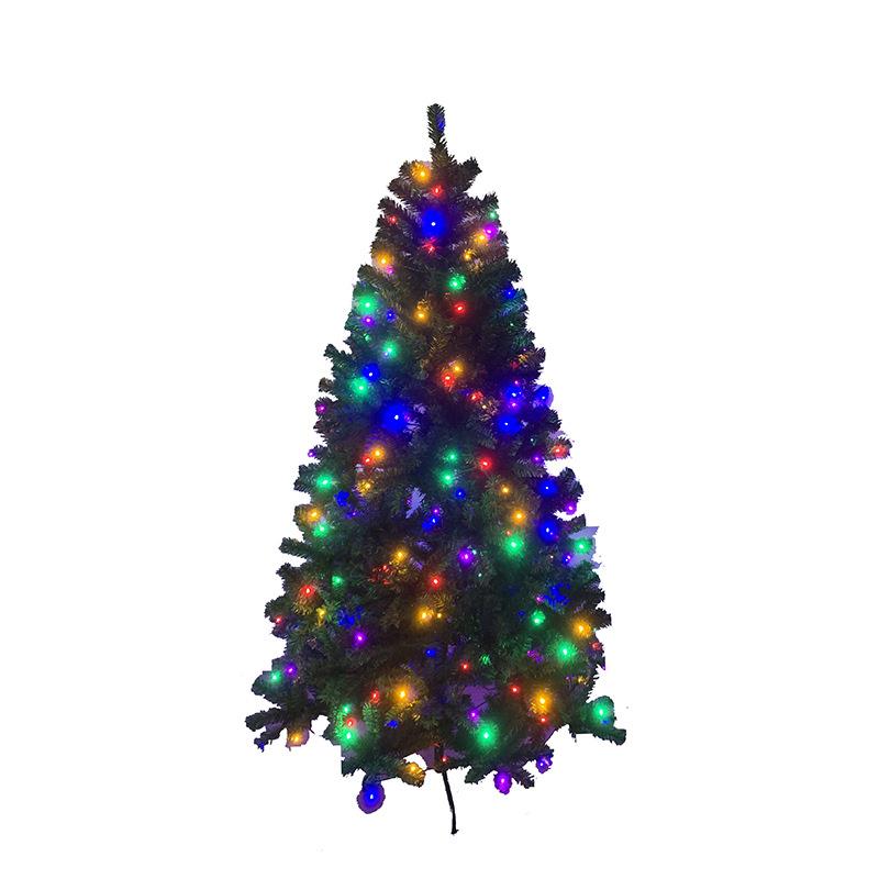 跨境180cm绿色PVC绑灯圣诞树 亚马逊250LED灯发光落地圣诞树