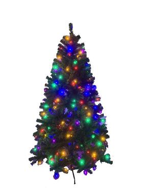 跨境180cm绿色PVC绑灯圣诞树 亚马逊250LED灯发光落地圣诞树