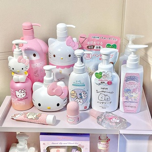 哈喽可爱猫猫分装瓶乳液沐浴露洗发水收纳瓶按压式加大容量美乐帝
