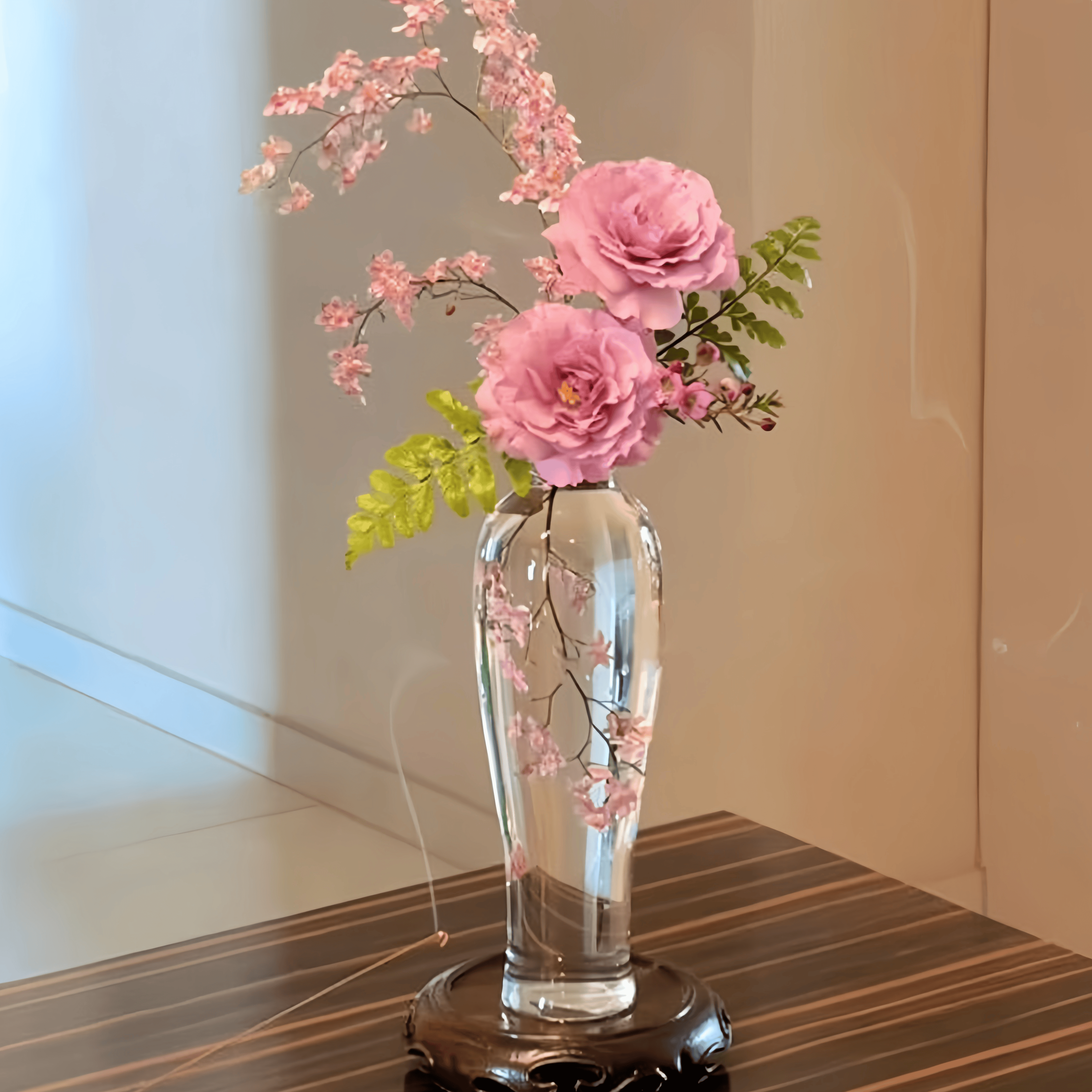 情绪稳定透明玻璃花瓶水培插花装饰摆件客厅餐桌文艺简约创意花器