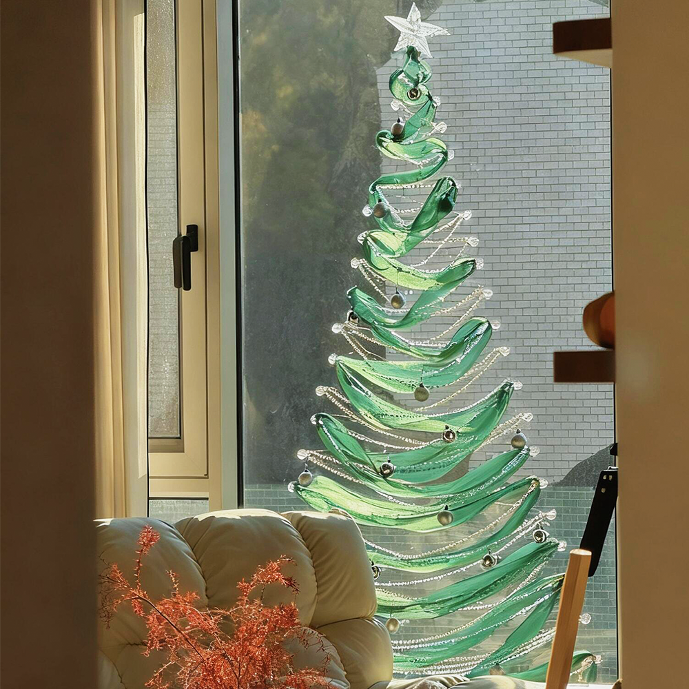 【'穷鬼版'圣诞树】圣诞节装饰链条珍珠圣诞树居家氛围感布置高级