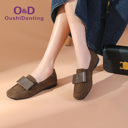 OD欧诗丹婷羊皮休闲鞋2025春秋款