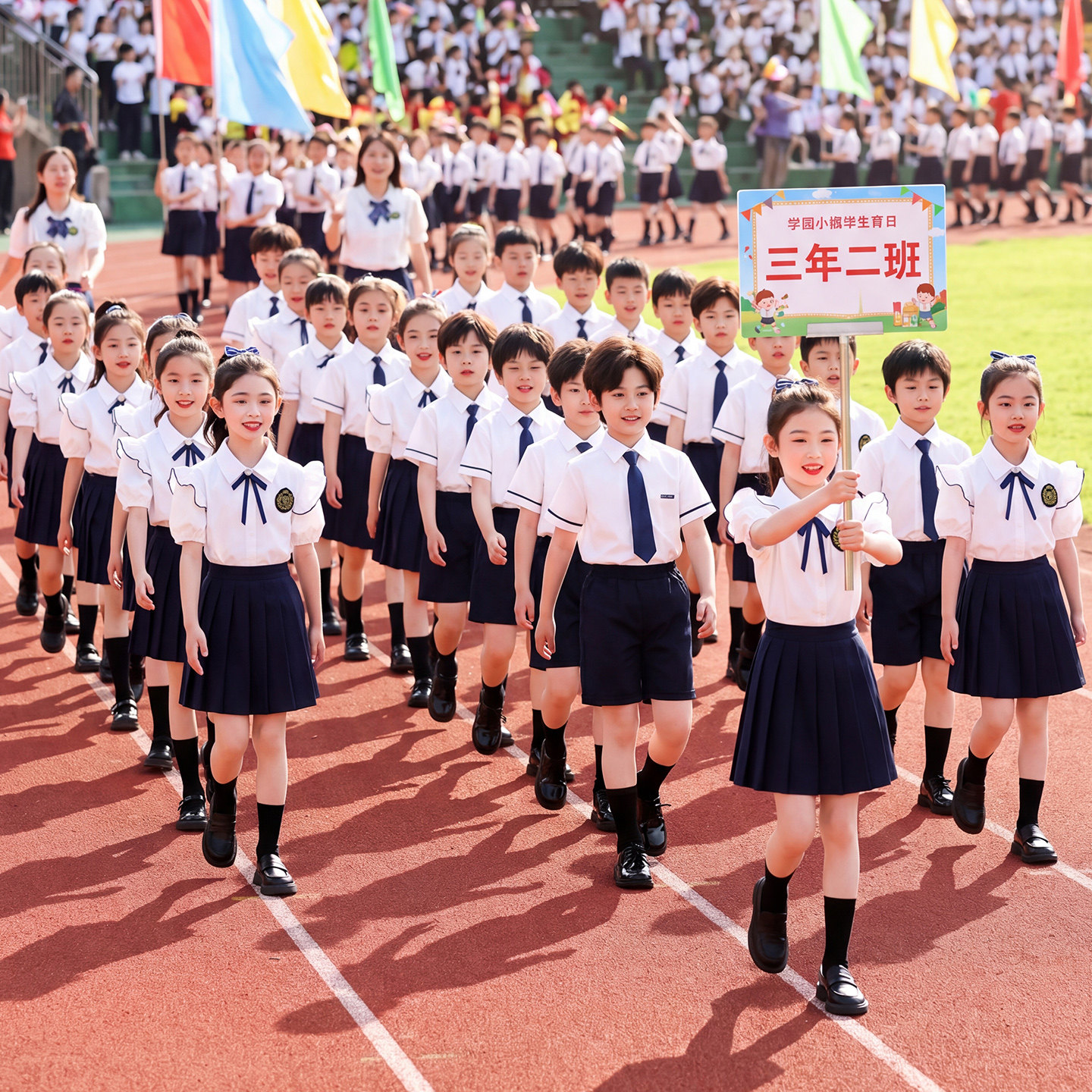 大班儿童演出服英伦风小学生校服班服合唱朗诵表演服毕业照服装