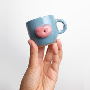 陶瓷原创抱石攀岩周边岩点创意户外运动搞怪创意礼物手持咖啡杯