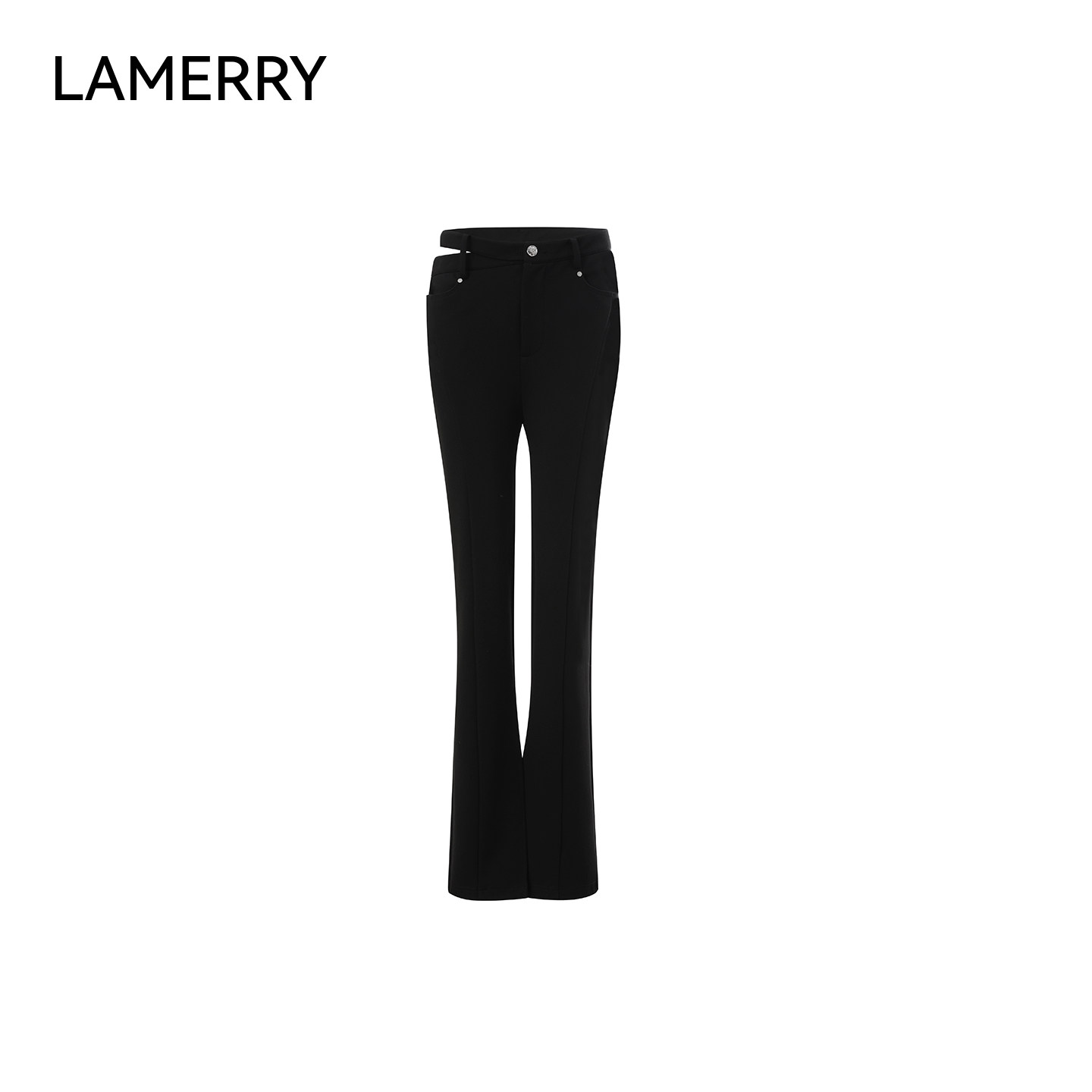 LAMERRY/朗美睿黑色微喇长裤女士简约高级感显瘦显腿长25秋冬新款,女装/女士精品,休闲裤,淘宝优惠券,粉丝福利购,淘宝优惠卷