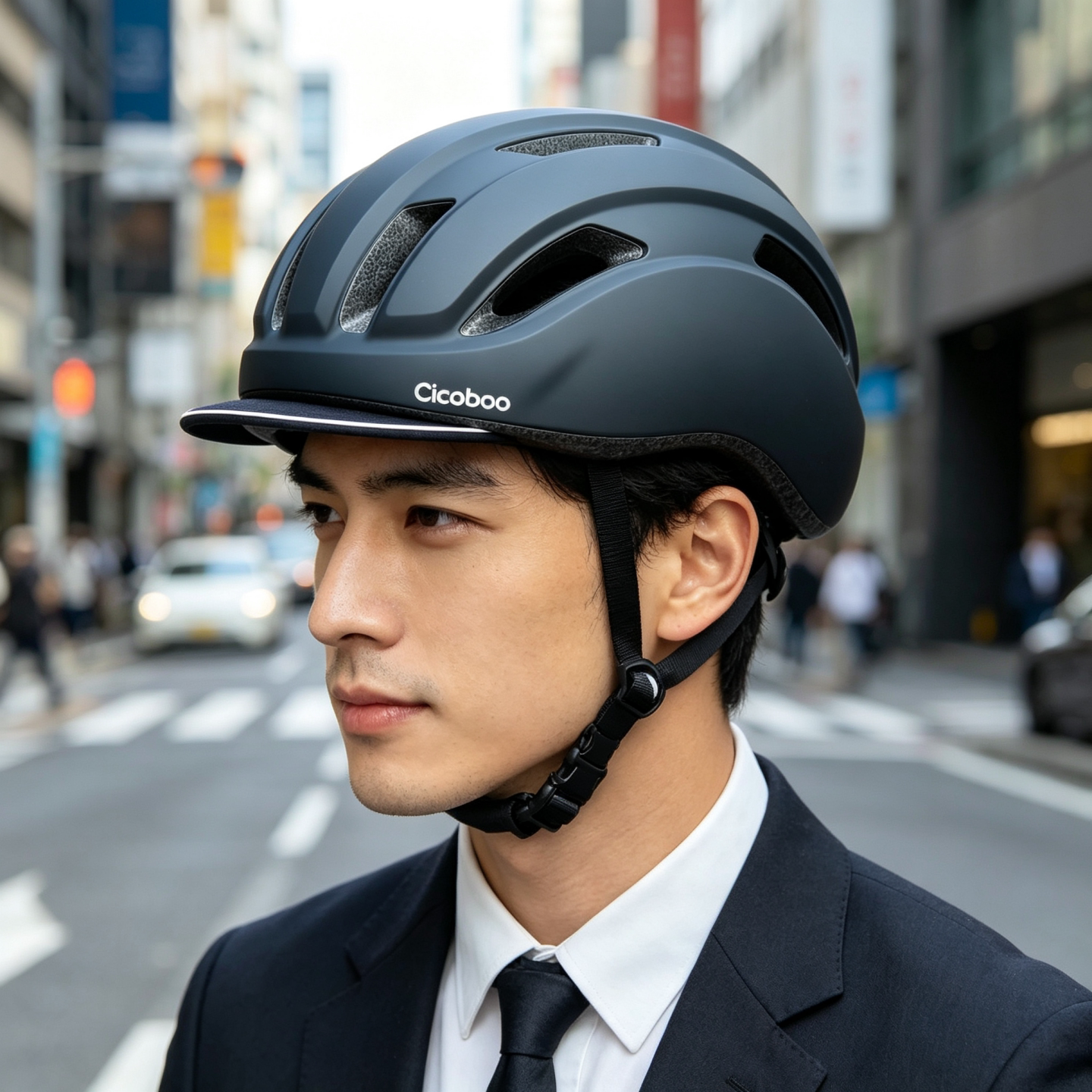 折叠自行车上班通勤休闲复古小布骑行头盔公路车时尚百搭防晒帽檐