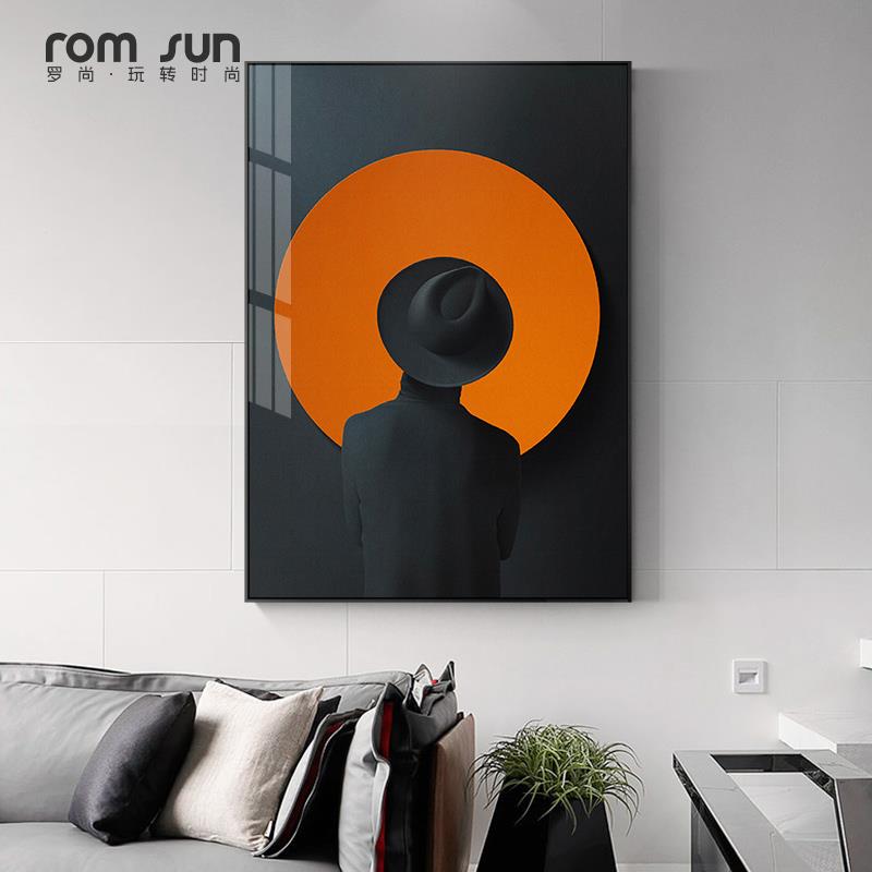 罗尚现代简约玄关装饰画个性创意日式餐厅挂画北欧风ins客厅壁画图片