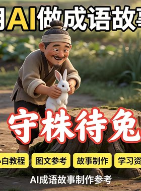 AI成语故事短视频制作教程零基础图文素材少儿国学启蒙自学资料