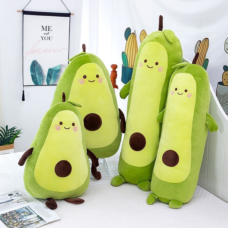 牛油果长条抱枕毛绒玩具大号公仔睡觉夹腿布娃娃抱睡毛绒娃娃批货