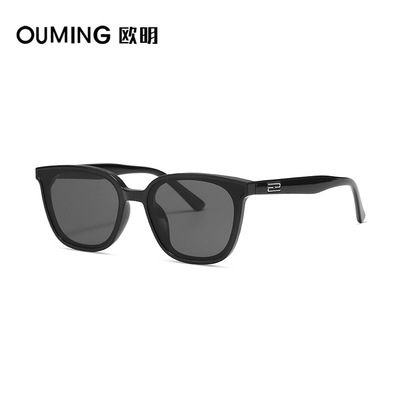 新款韩版墨镜方形TR小框高级感眼镜圆脸防紫外线偏光太阳镜93001