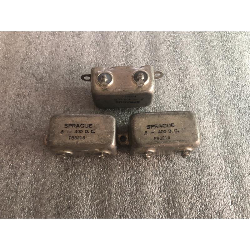 古董 美国SPRAGUE 思碧 400V 0.5UF 高压胆机耦合油浸电容