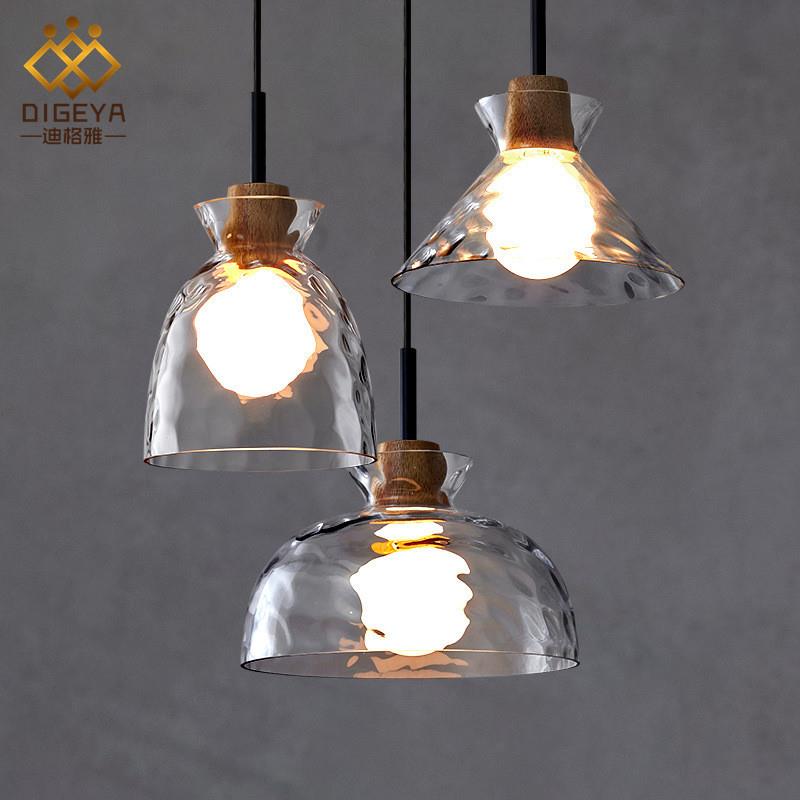 北欧餐厅吊灯三头创意复古咖啡厅吧台餐桌灯简约日式侘寂风小吊灯