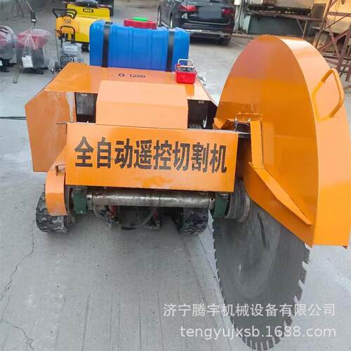 全自动遥控型马路切割机履带式混凝土路面切割机单片双片电动柴油