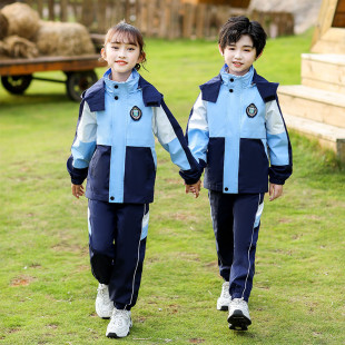 儿童班服三件套冲锋衣一年O级小学生校服秋冬套 幼儿园园服春秋装