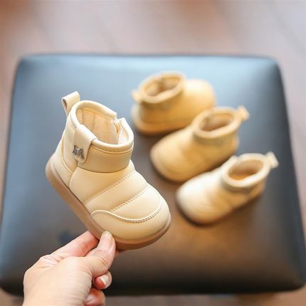 宝宝棉鞋冬季加绒婴儿鞋子软底学步鞋女宝小童短P靴男童鞋1一2-3
