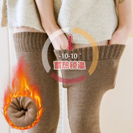 长筒袜女过膝保暖毛圈袜加绒加厚超长G大腿袜穿到根部袜子大码防