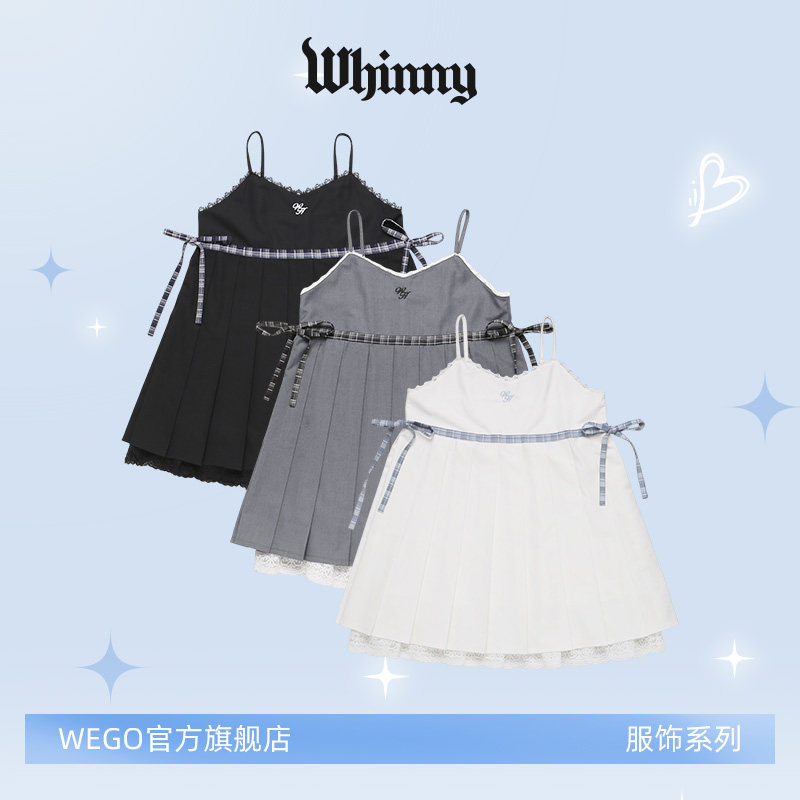 Whinny优等生少女感连衣裙26夏款吊带无袖长裙甜美WH26SP04-L0005