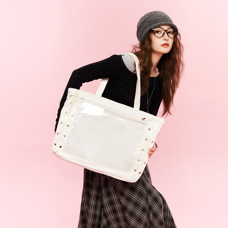 WEGO丝带痛包L通勤手提包