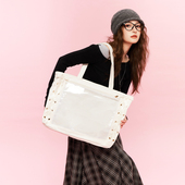 WEGO丝带痛包L号少女手拎休闲大容量二次元 吧唧丝皇痛文化谷子