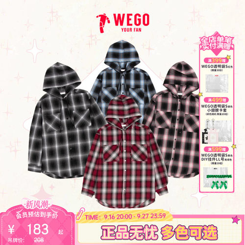 WEGO学院风格纹衬衫26春季新品