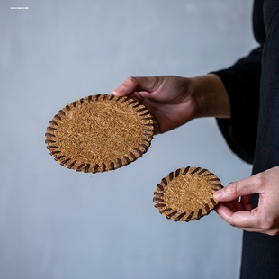 椰棕茶垫茶杯垫家用茶壶盖碗隔热垫紫砂壶托干泡垫子茶具配件