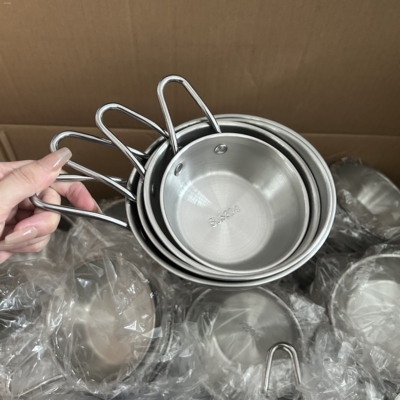 不锈钢食堂米酒碗料理手柄碗日式调料碗蘸碟味碟特大号小号不绣钢