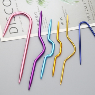 防解别针计数环线针用具扭花曲针工具针工具直针防脱毛衣弓形针