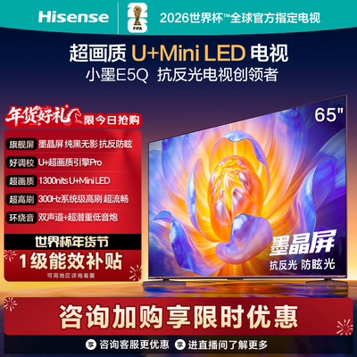 Hisense/海信 65E5Q E5Q 65英寸超画质 墨晶屏 300Hz AI智能