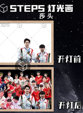 孙颖莎王楚钦周边灯光画卧室发光摆件莎头小夜灯送朋友送闺蜜