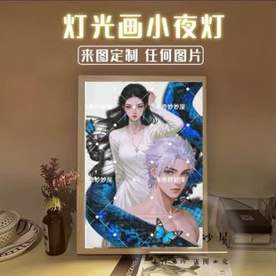 流氓叙事剧本杀氛围灯光画送闺蜜男女朋友伴手礼灯光画定制