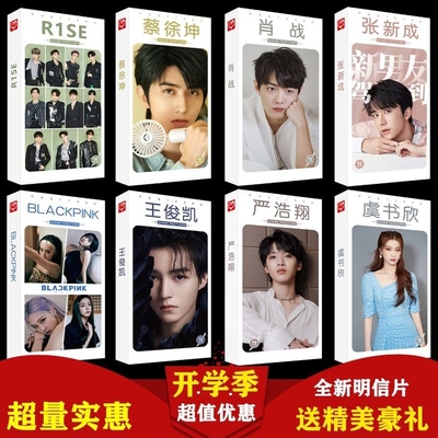 周边肖战严浩翔王俊凯虞书欣蔡徐坤R1SE张新成BLACKPIN明信片海报