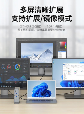 MINIX桌面拓展坞雷电4多屏异显拓展坞四屏扩展TypeC转换器