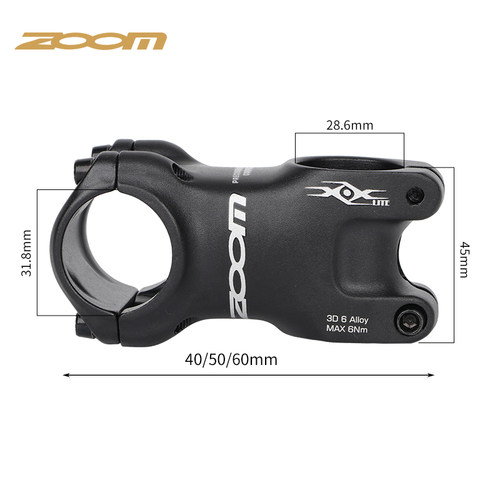 ZOOM信隆自行车短把立山地公路车40/50/60MM超轻龙头立管改装把组