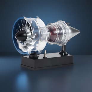 涡扇航空发动机拼装模型不锈钢合金属土星文化新款迷你引擎玩具男