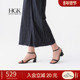 一字带通勤百搭小方高跟女凉鞋 HGK25夏晚风法式 优雅经典 WTN01BY5