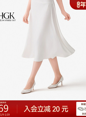 HGK永结同心 25珍珠红色婚鞋秀禾婚纱两穿新娘鞋高跟鞋女WTH02CQ5