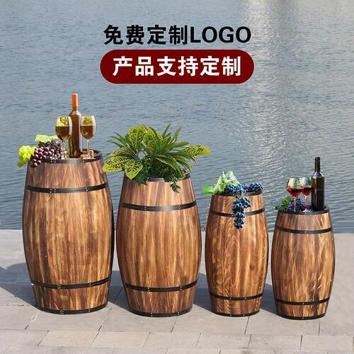 橡木桶装饰道具摆件橡木酒桶木质制红酒桶葡萄酒桶啤酒桶酒吧