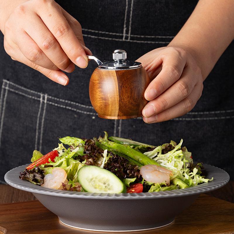 圆球胡椒磨手摇迷你款陶瓷芯研磨器胡椒粉盐多用研磨器厨房工具