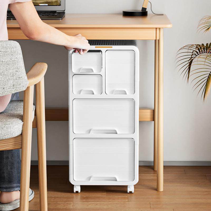 抽屉式收纳柜桌下塑料多层组合储物柜家用办公室零食文件收纳柜