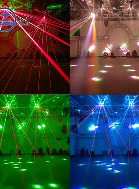 8LED1颗束灯七旋转摇彩头灯镭18颗光束射激光光灯KTV闪光灯氛围酒