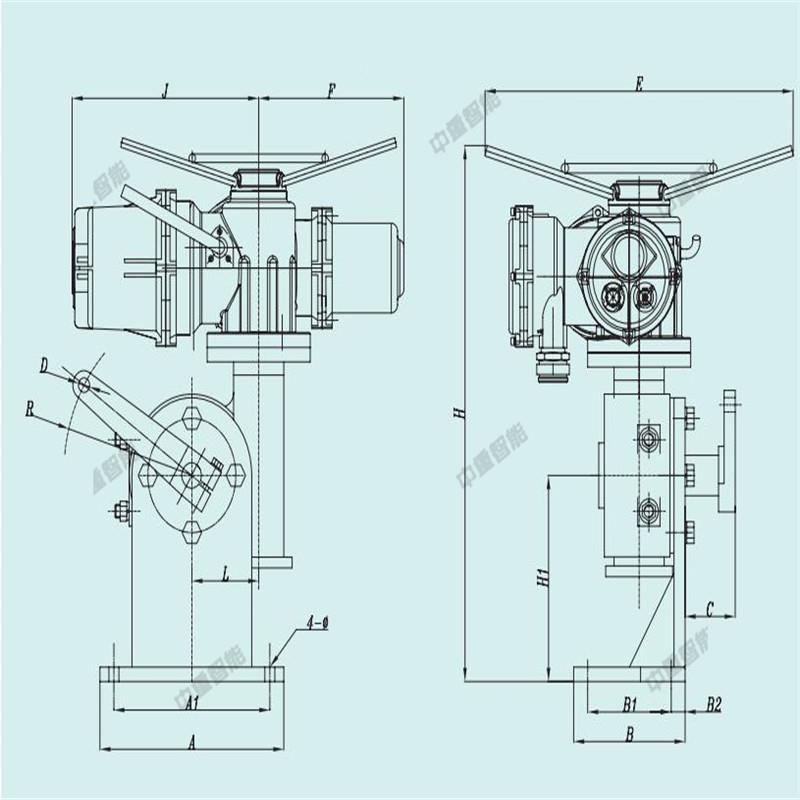 现货角行程电动构执角行程电行机 电动执机角构 ISJ5行程电动行执