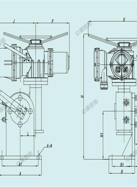 现货角行程电动构执角行程电行机 电动执机角构 ISJ5行程电动行执