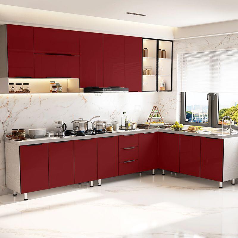 不锈钢橱柜灶台柜简易组装经济租房储物柜水柜碗柜家用厨房橱