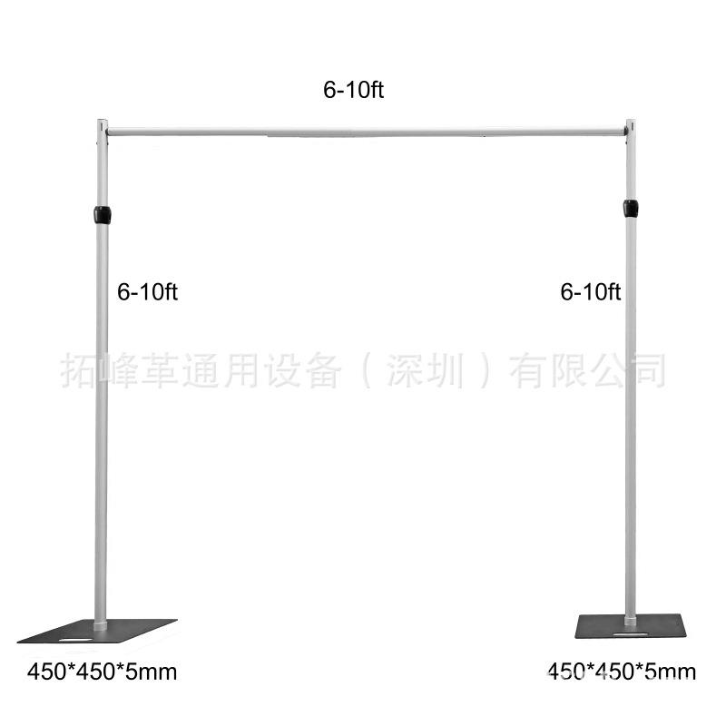 厂家直销可调节3*3米铝合金婚庆花墙帷幕架子仿真花伸缩背景架银