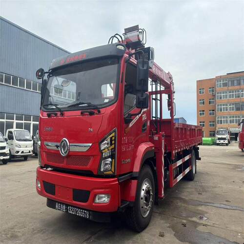 东风D3V后八轮平板运输车 挖掘机运输平板托车 液压爬梯 优惠多多