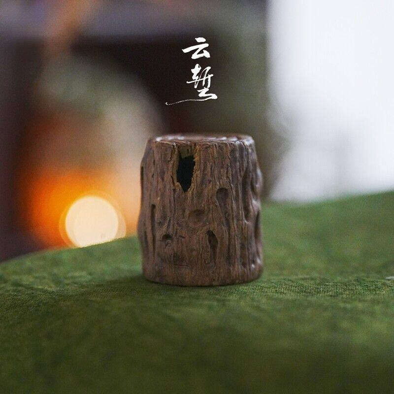 云堑紫砂树桩壶盖托老木桩盖置手工创意茶具配件可养摆件茶桌摆件