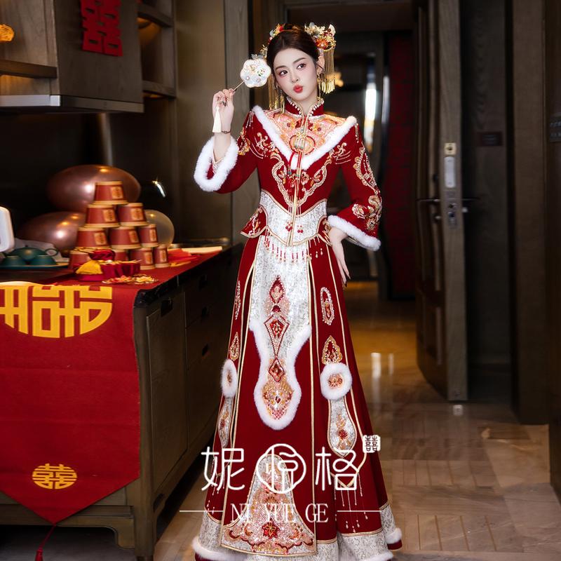 秀禾服新娘凤冠霞帔出阁服婚服