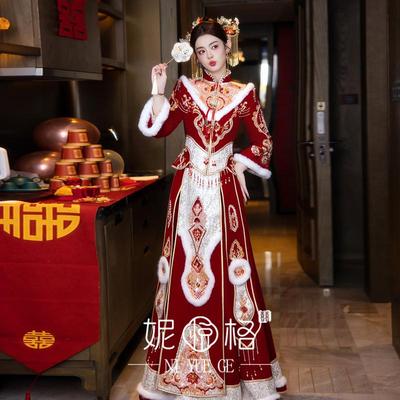 秀禾服新娘凤冠霞帔出阁服婚服